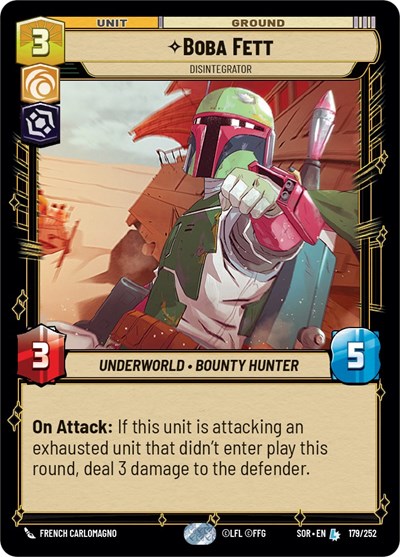 Boba Fett - Disintegrator card