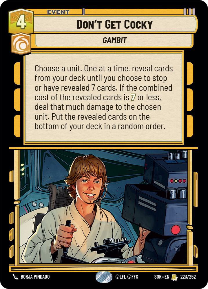 Don't Get Cocky 223/252 card