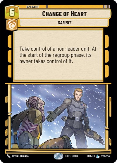 Change of Heart card
