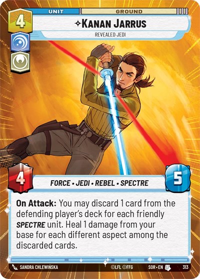Kanan Jarrus - Revealed Jedi (Hyperspace) card