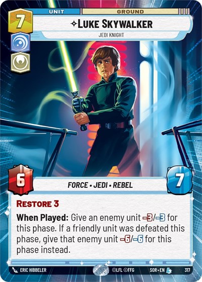 Luke Skywalker - Jedi Knight (Hyperspace) card