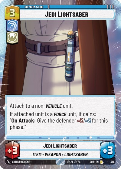 Jedi Lightsaber (Hyperspace) — Foil Spark of Rebellion Rare Star Wars Unlimited card — value and price