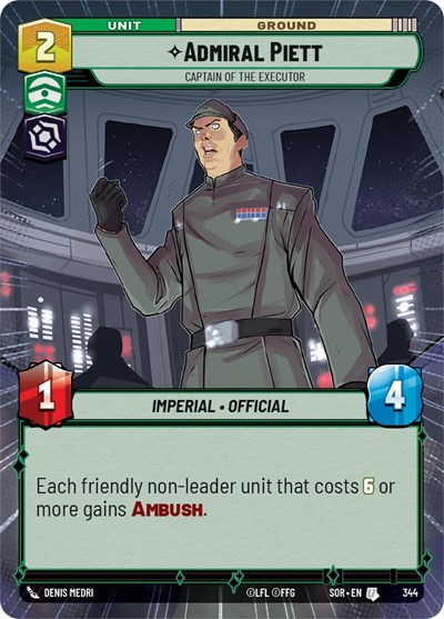 Admiral Piett - Captain of the Executor (Hyperspace) card