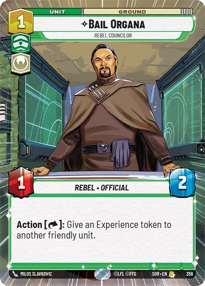 Bail Organa - Rebel Councilor (Hyperspace) card