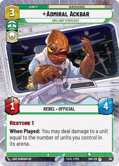 Admiral Ackbar - Brilliant Strategist (Hyperspace) card