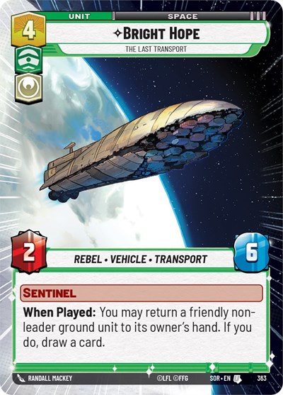 Bright Hope - The Last Transport (Hyperspace) card