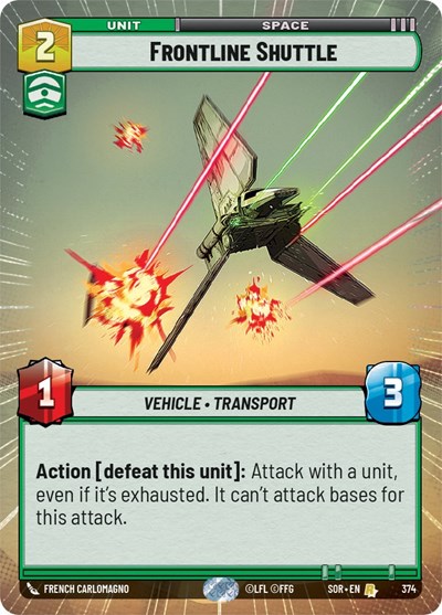 Frontline Shuttle (Hyperspace) card