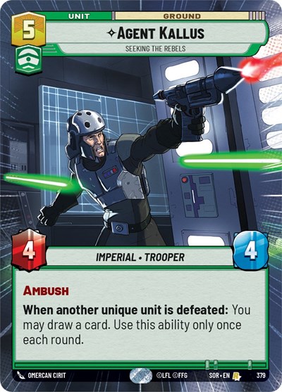 Agent Kallus - Seeking the Rebels (Hyperspace) card