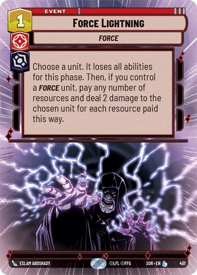 Force Lightning (Hyperspace) card