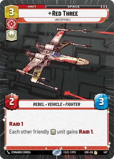 Red Three - Unstoppable (Hyperspace) card