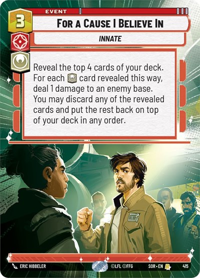 For A Cause I Believe In (Hyperspace) card