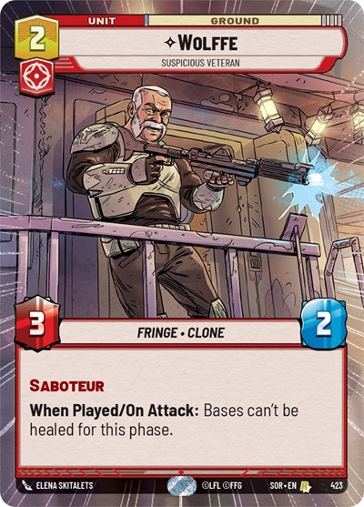 Wolffe - Suspicious Veteran (Hyperspace) card
