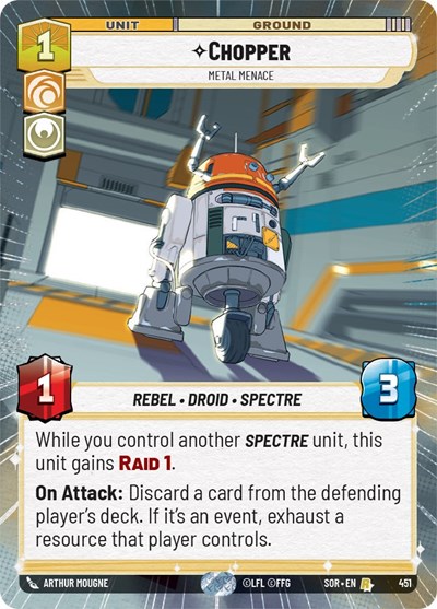 Chopper - Metal Menace (Hyperspace) card