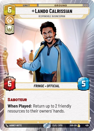Lando Calrissian - Responsible Businessman (Hyperspace) card