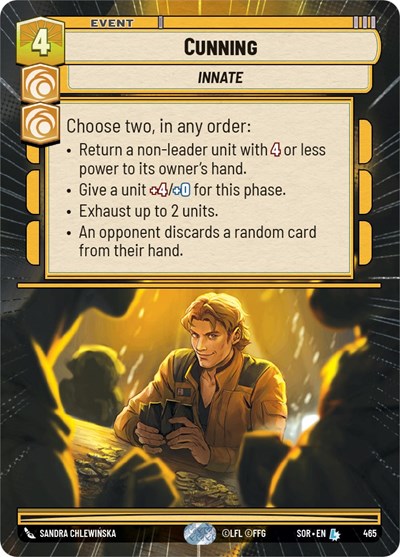 Cunning (Hyperspace) — Foil Spark of Rebellion Legendary Star Wars Unlimited card — value and price
