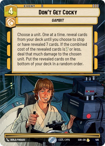 Don't Get Cocky (Hyperspace) card