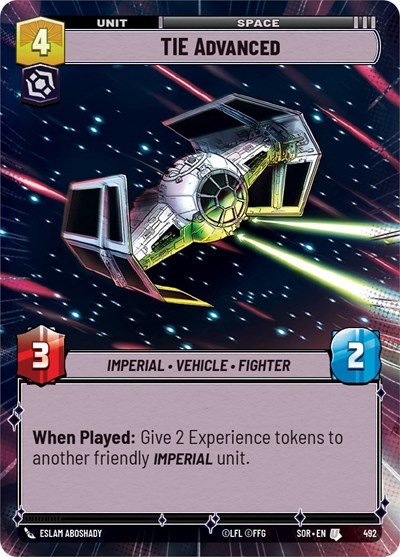 TIE Advanced (Hyperspace) card