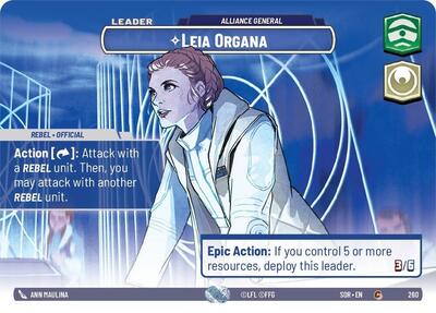 Leia Organa - Alliance General (Showcase) card