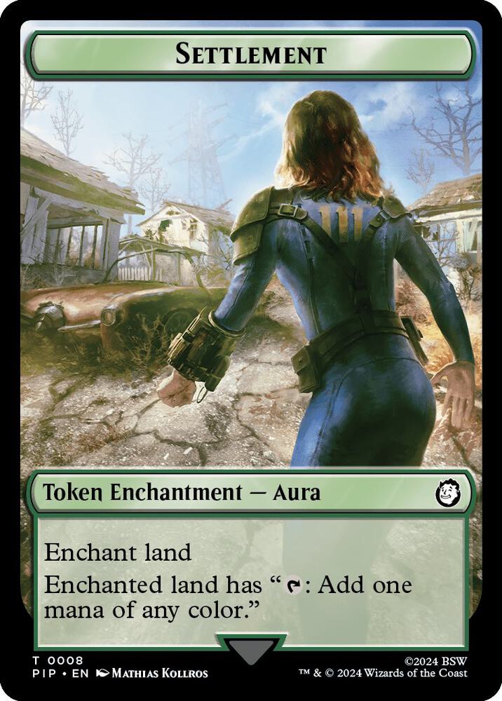 Settlement // Human Soldier Double-Sided Token 8 // 3 card
