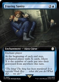 Fraying Sanity (Extended Art) (Surge Foil) - Universes Beyond: Fallout - Magic: The Gathering card