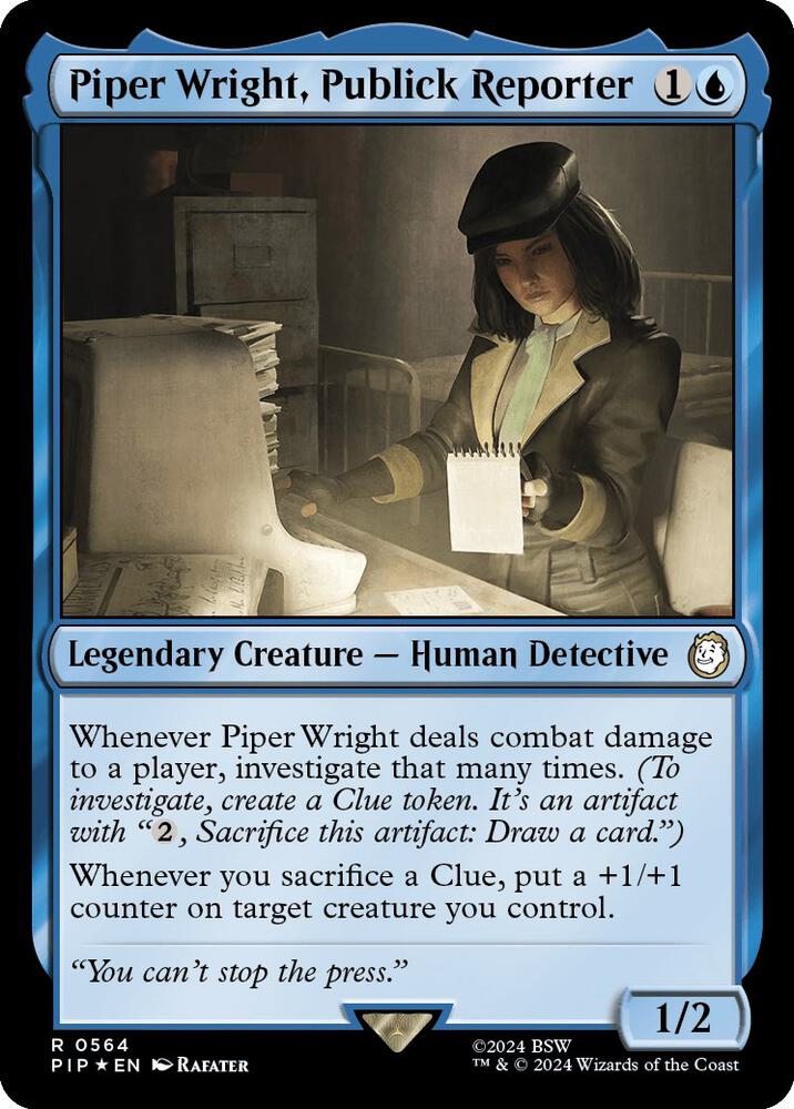 Piper Wright, Publick Reporter (Surge Foil) 564 card