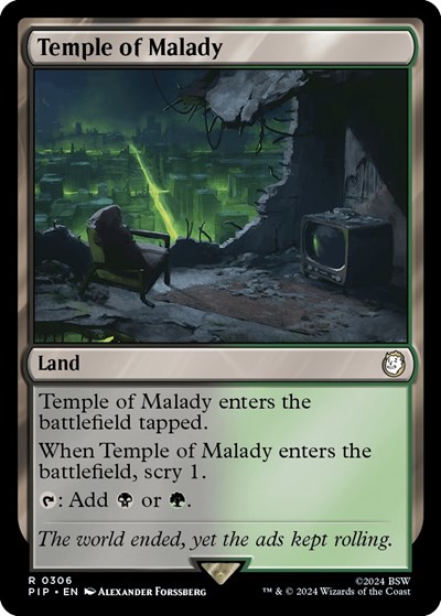 Temple of Malady from PIP #306, Magic: The Gathering card