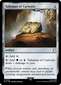 Talisman of Curiosity - Universes Beyond: Fallout - Magic: The Gathering card