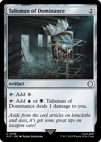 Talisman of Dominance from PIP #246, Magic: The Gathering card