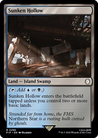 Sunken Hollow - Universes Beyond: Fallout - Magic: The Gathering card