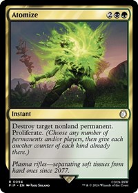 Atomize - Universes Beyond: Fallout - Magic: The Gathering card