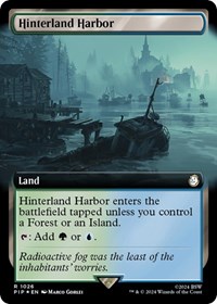 Hinterland Harbor (Extended Art) (Surge Foil) - Universes Beyond: Fallout - Magic: The Gathering card