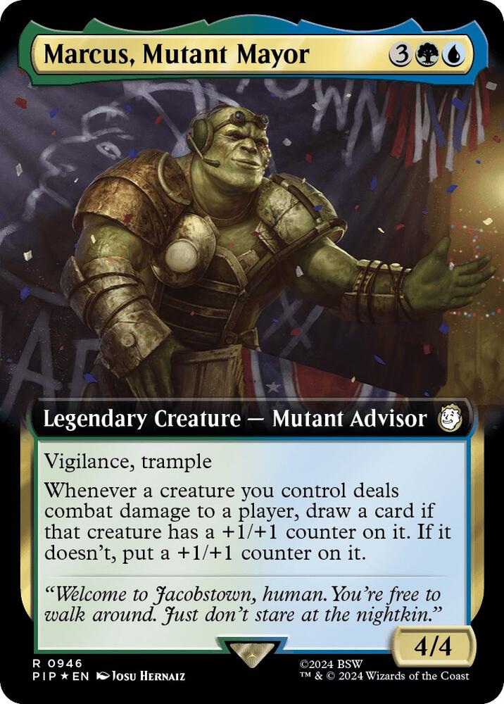 Marcus, Mutant Mayor (Extended Art) (Surge Foil) 946 card