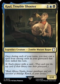 Raul, Trouble Shooter (Surge Foil) - Universes Beyond: Fallout - Magic: The Gathering card