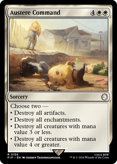 Austere Command from PIP #156, Magic: The Gathering card