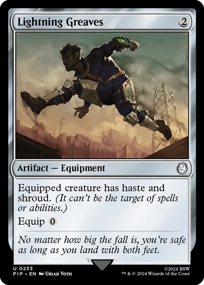 Lightning Greaves from PIP #233, Magic: The Gathering card