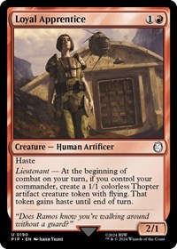 Loyal Apprentice - Universes Beyond: Fallout - Magic: The Gathering card