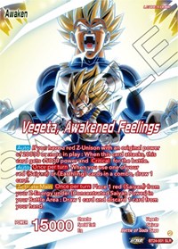 Vegeta // Vegeta, Awakened Feelings (SLR) card art