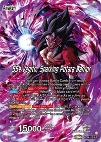 SS4 Son Goku & SS4 Vegeta // SS4 Vegito, Sparking Potara Warrior (SLR) card art