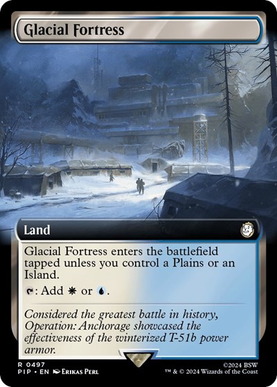 Glacial Fortress (Extended Art) from PIP #497, Magic: The Gathering card