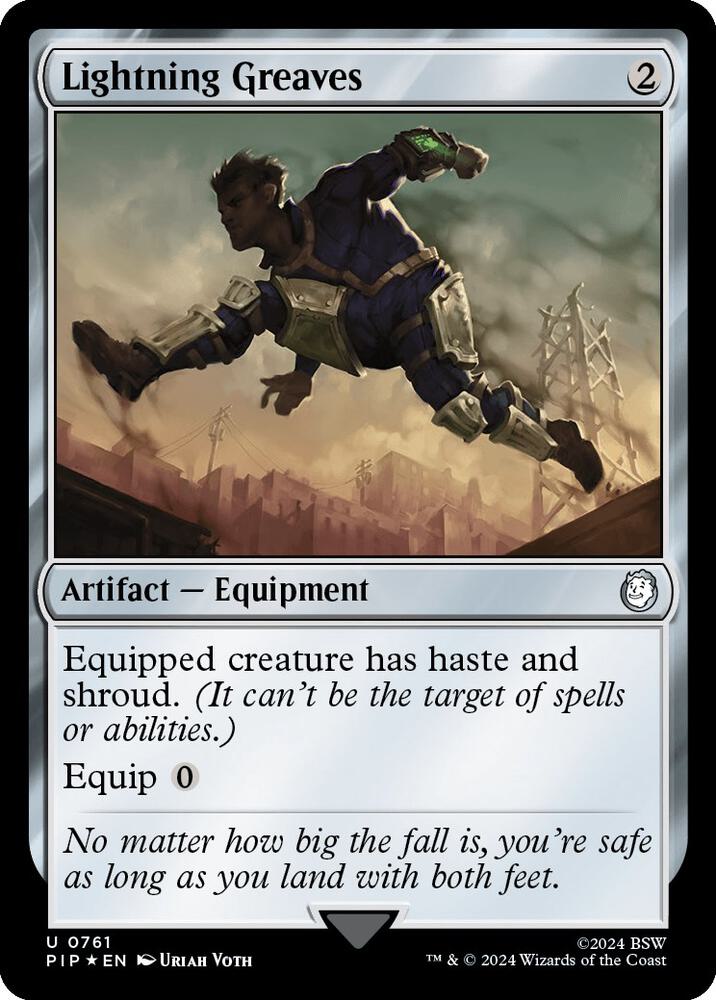 Lightning Greaves (Surge Foil) - Universes Beyond: Fallout - Magic