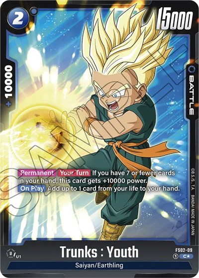 Trunks : Youth - FS02-09 (Bonus Pack Alternate Art) Starter Deck 2: Vegeta card price