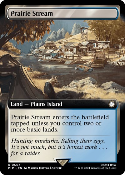 Prairie Stream (Extended Art) from PIP #503, Magic: The Gathering card