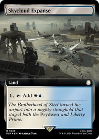 Skycloud Expanse (Extended Art) (Surge Foil) - Universes Beyond: Fallout - Magic: The Gathering card