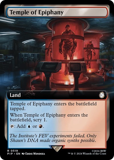 Temple of Epiphany (Extended Art) from PIP #519, Magic: The Gathering card