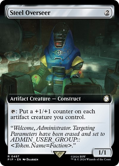 Steel Overseer (Extended Art) from PIP #487, Magic: The Gathering card