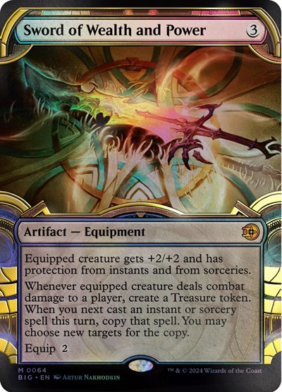 Sword of Wealth and Power (Showcase) (Raised Foil)