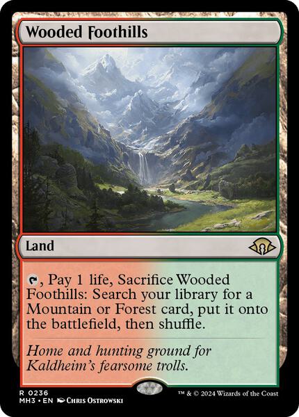 MTG Foil 樹木茂る山麓/Wooded Foothills ONS 英語 Foil】《樹木茂る山麓/Wooded Foothills》[ONS]英語版