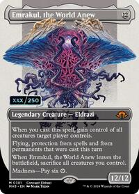 Emrakul, the World Anew (Borderless) (Serial Numbered)
