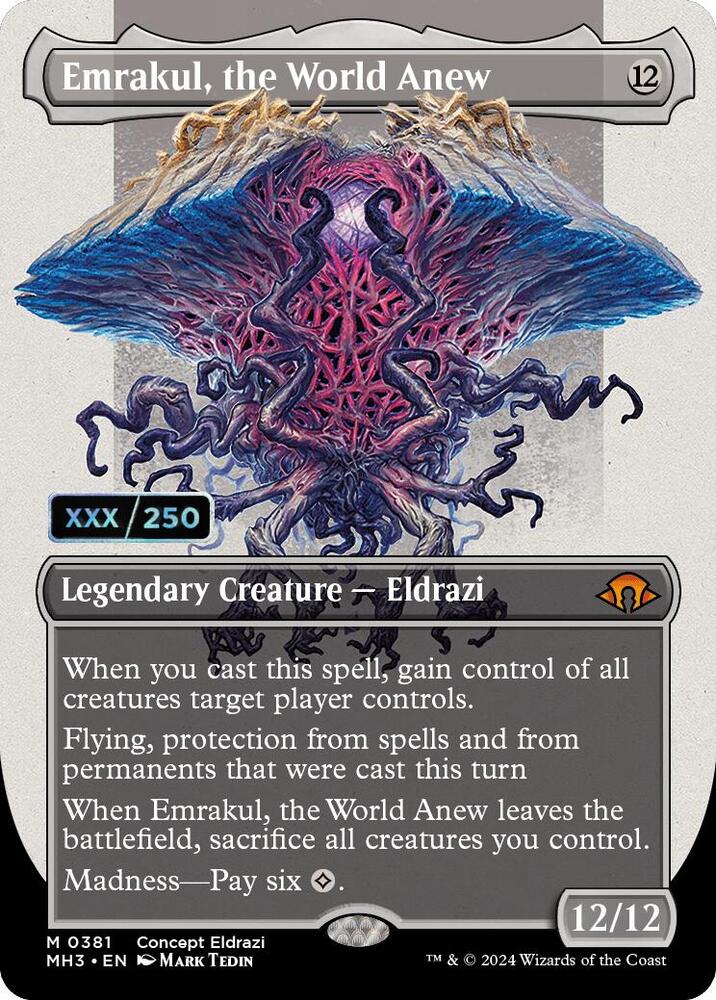 Emrakul, the World Anew (Borderless) (Serial Numbered) - Modern