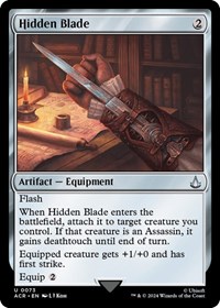 Hidden Blade - Universes Beyond: Assassin's Creed - Magic: The Gathering card
